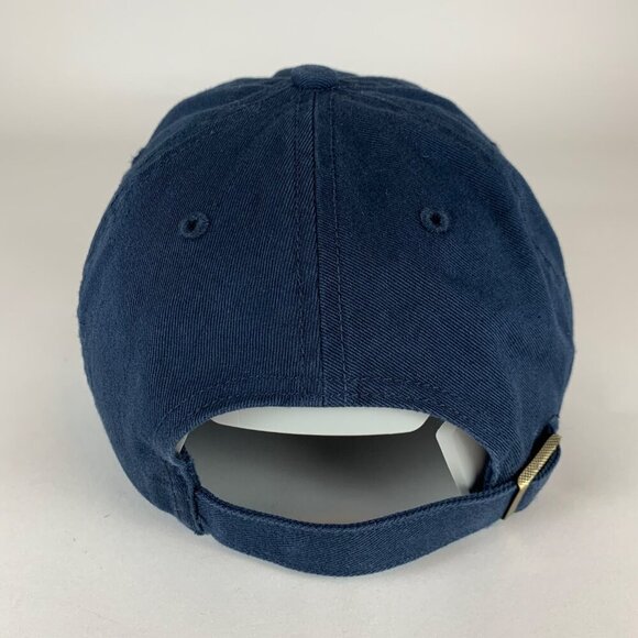 Auburn Tigers NCAA Retro Navy Blue 47 Brand Clean Up Relaxed Fit Strapback Hat - Picture 3 of 6